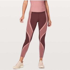 Lululemon Wild Twist 7/8 Legging 8 High Rise HR Colorblock Stripe